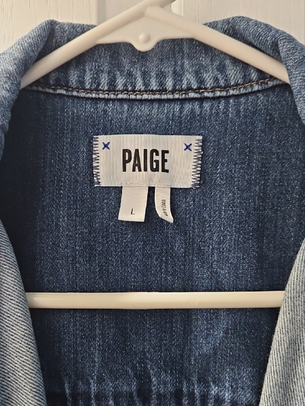 PAIGE Distressed Medium Blue Denim Jacket - Picture 2 of 12